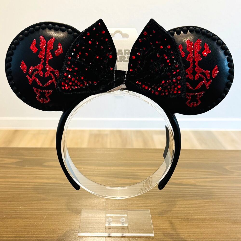 2026 Disney Star Wars Darth Maul Minnie Ears Headband BaubleBar NWT
